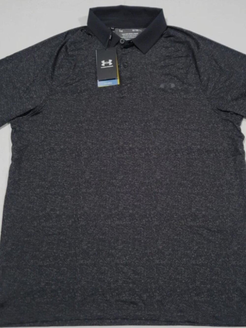 Under Armour The Iso Chill Polo Shirt Men’s Black Golf Stretch Size L NWT